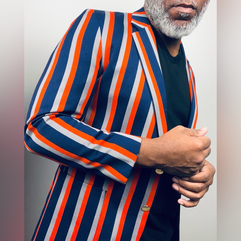 Vintage Beau Brummel Striped Blazer · Statement Sport Coat